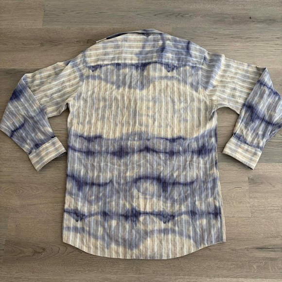 Cotton Reel Vintage Y2K Tie Dye Button Down Shirt Artistic Retro Cyber Indie - Picture 4 of 5